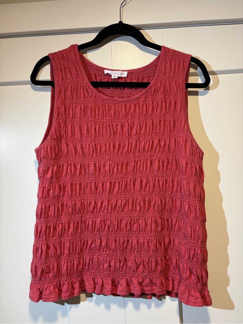 Jane and Delancey Textured Sleeveless Tank - Raspberry